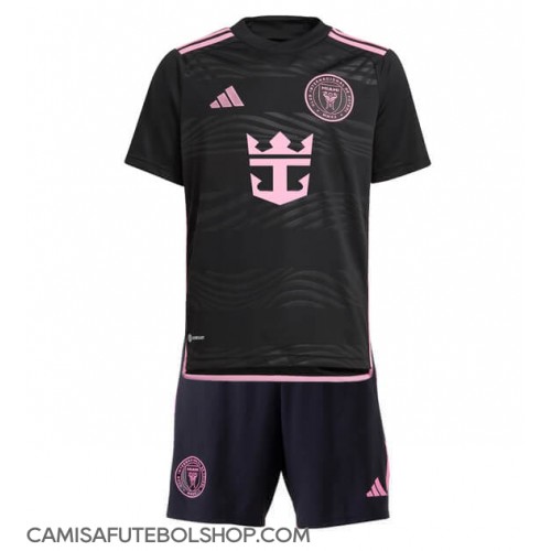 Camisa de time de futebol Inter Miami Replicas 2º Equipamento Infantil 2024-25 Manga Curta (+ Calças curtas)